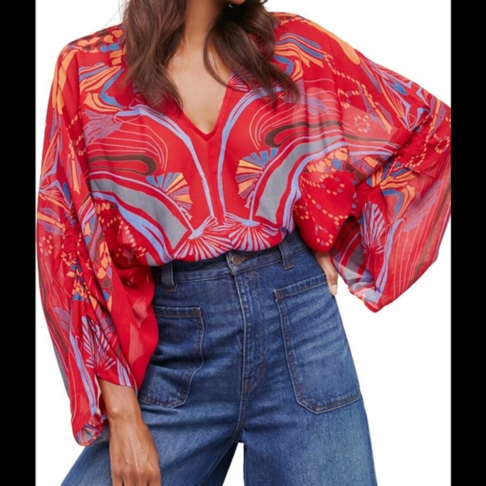 Free People Patterned Blouse - Picture 7 of 7